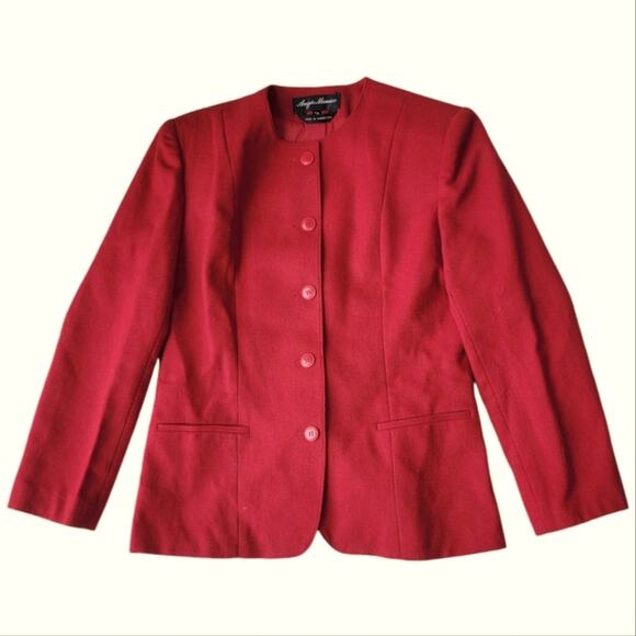 Angie Monaco Women’s Blazer Jacket And Skirt Set Red 7/8 - Picture 5 of 10